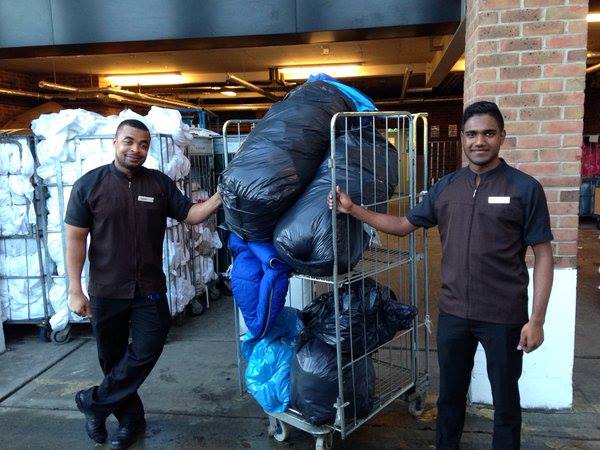 Thank you Patrick and the housekeeping team @HiltonT5 for laundering all our bedding at the #Slough #Nightshelter for the #Homeless