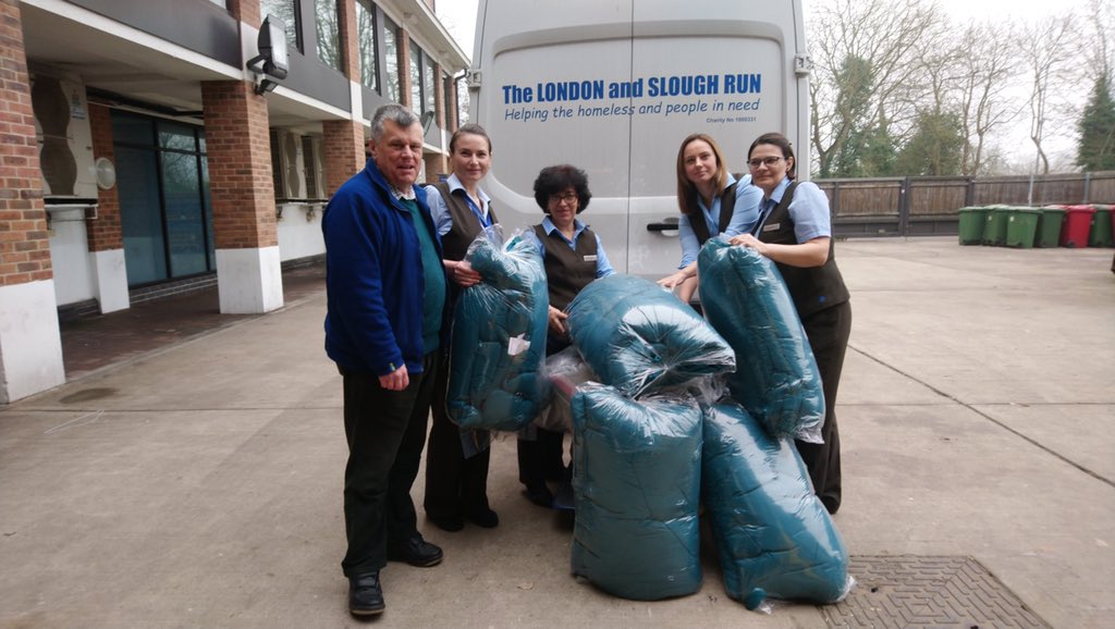 We are very grateful for the support we receive from @HiltonT5 especially the housekeeping team who launder #Nightshelter bedding #Slough #workingtogether